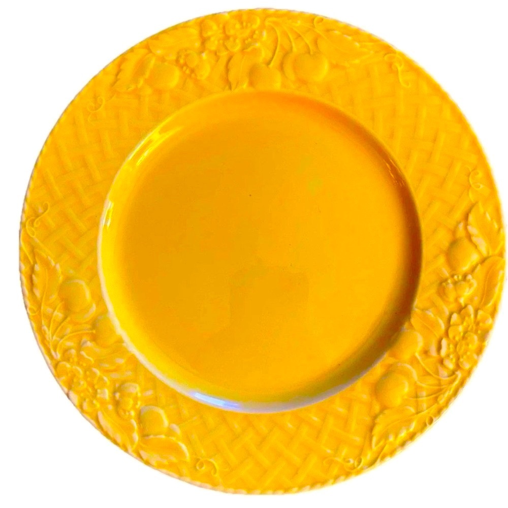 Disc. Villeroy & Boch Piemont 1748 Yellow Cherries Salad Plates 8” Set of 4